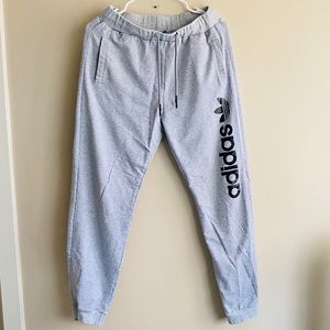 Adidas Gray Leg Printed Logo Jogger Sweatpant, XXL